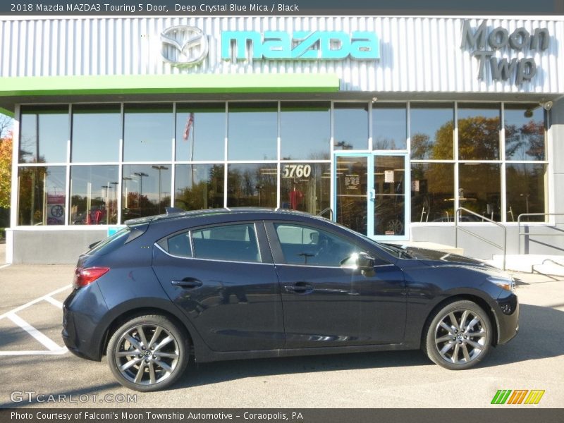 Deep Crystal Blue Mica / Black 2018 Mazda MAZDA3 Touring 5 Door