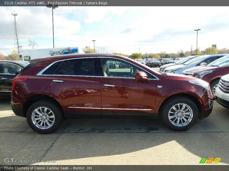 Red Passion Tintcoat / Sahara Beige 2018 Cadillac XT5 AWD