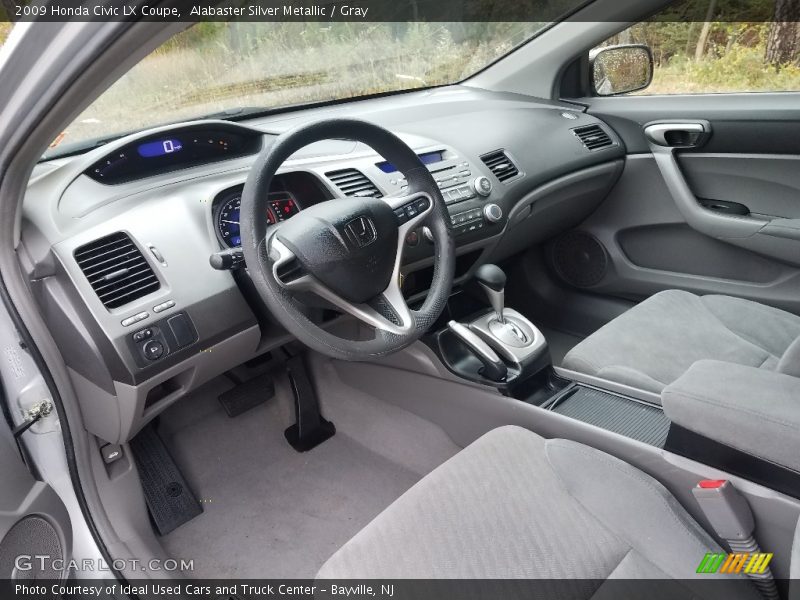 Alabaster Silver Metallic / Gray 2009 Honda Civic LX Coupe