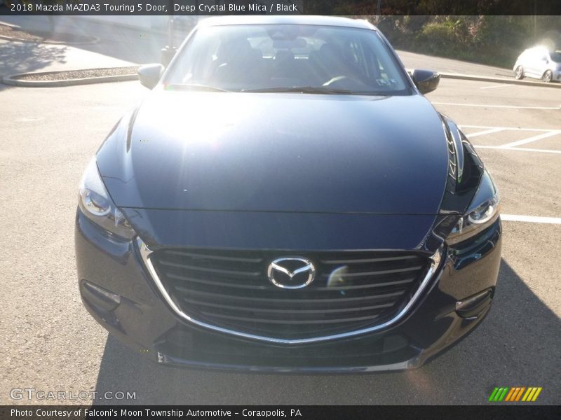 Deep Crystal Blue Mica / Black 2018 Mazda MAZDA3 Touring 5 Door