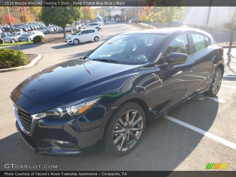 Deep Crystal Blue Mica / Black 2018 Mazda MAZDA3 Touring 5 Door