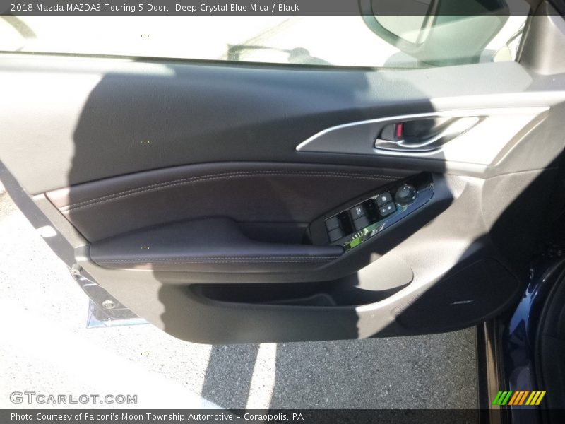 Deep Crystal Blue Mica / Black 2018 Mazda MAZDA3 Touring 5 Door
