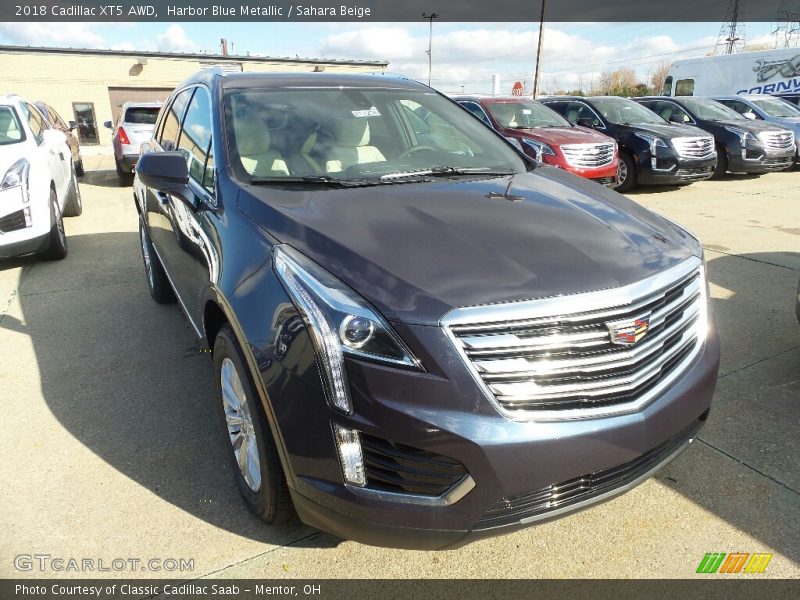 Harbor Blue Metallic / Sahara Beige 2018 Cadillac XT5 AWD