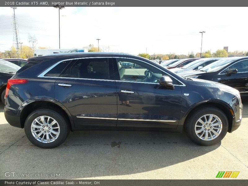 Harbor Blue Metallic / Sahara Beige 2018 Cadillac XT5 AWD