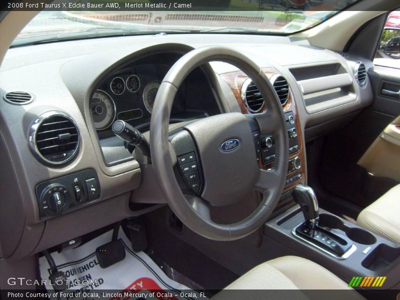 Merlot Metallic / Camel 2008 Ford Taurus X Eddie Bauer AWD