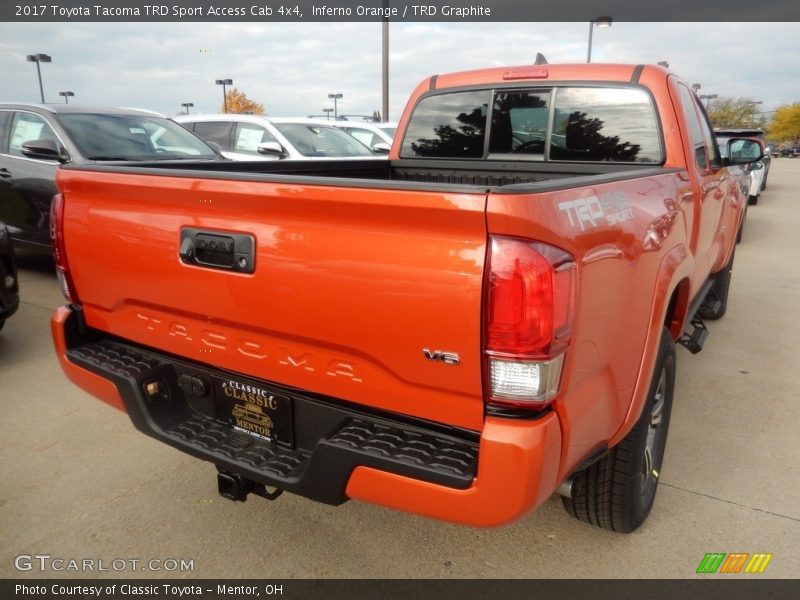 Inferno Orange / TRD Graphite 2017 Toyota Tacoma TRD Sport Access Cab 4x4