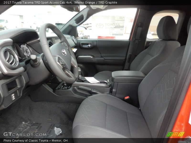 Inferno Orange / TRD Graphite 2017 Toyota Tacoma TRD Sport Access Cab 4x4