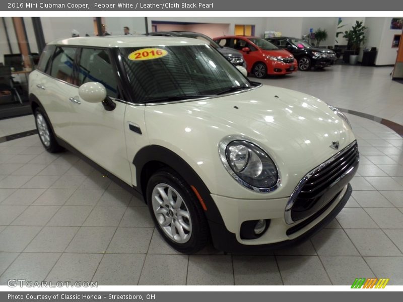 Pepper White / Leather/Cloth Black Pearl 2016 Mini Clubman Cooper