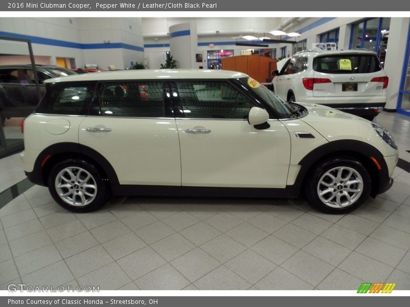 Pepper White / Leather/Cloth Black Pearl 2016 Mini Clubman Cooper