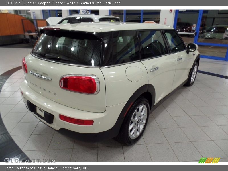Pepper White / Leather/Cloth Black Pearl 2016 Mini Clubman Cooper