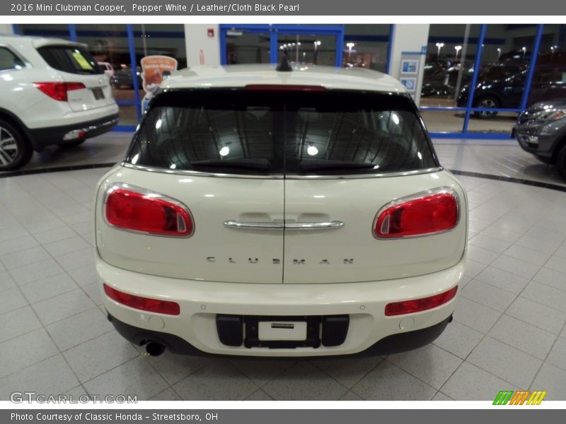 Pepper White / Leather/Cloth Black Pearl 2016 Mini Clubman Cooper