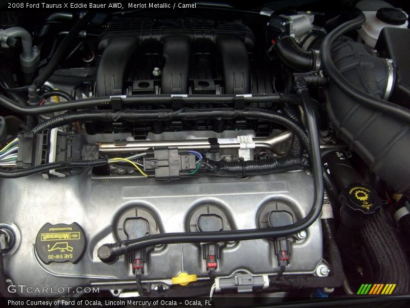 Merlot Metallic / Camel 2008 Ford Taurus X Eddie Bauer AWD