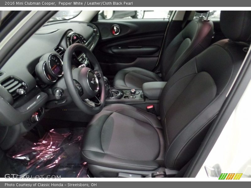 Pepper White / Leather/Cloth Black Pearl 2016 Mini Clubman Cooper