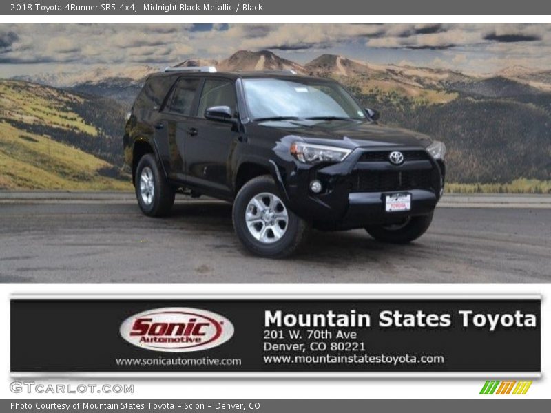 Midnight Black Metallic / Black 2018 Toyota 4Runner SR5 4x4
