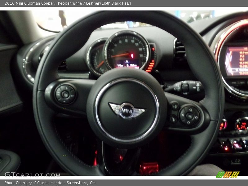 Pepper White / Leather/Cloth Black Pearl 2016 Mini Clubman Cooper