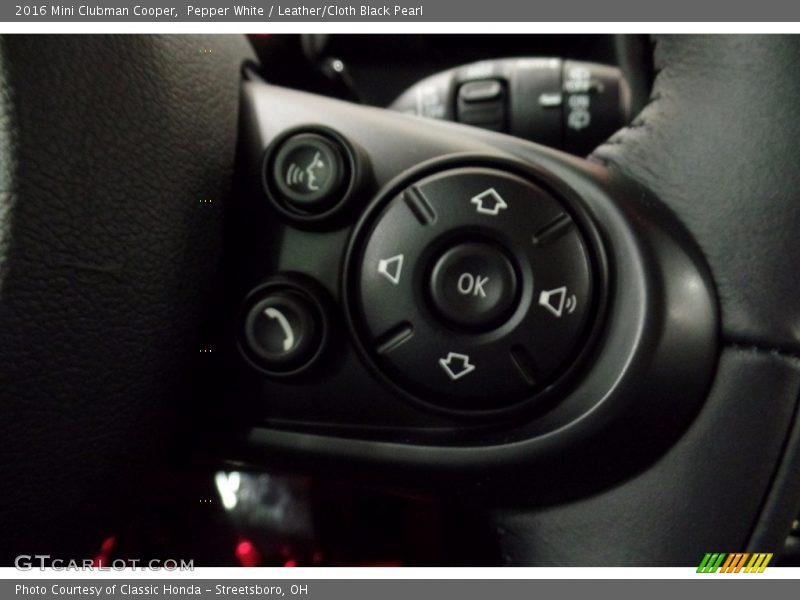 Pepper White / Leather/Cloth Black Pearl 2016 Mini Clubman Cooper