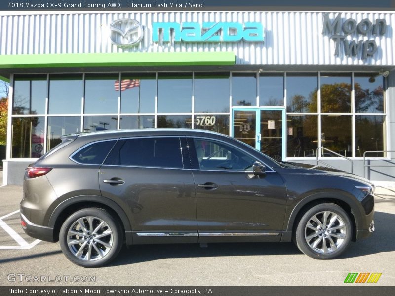 Titanium Flash Mica / Sand 2018 Mazda CX-9 Grand Touring AWD