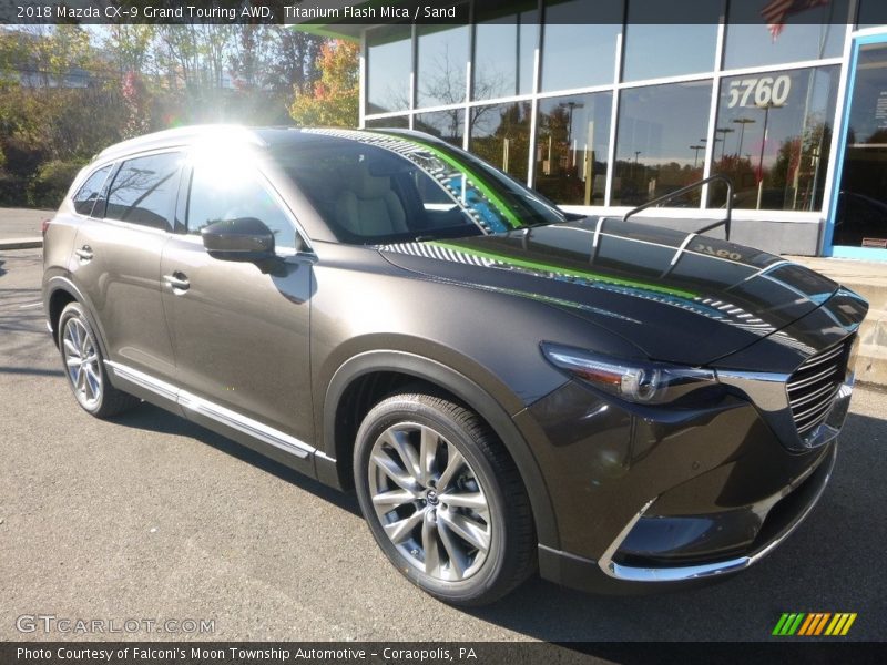 Titanium Flash Mica / Sand 2018 Mazda CX-9 Grand Touring AWD