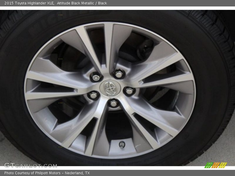 Attitude Black Metallic / Black 2015 Toyota Highlander XLE