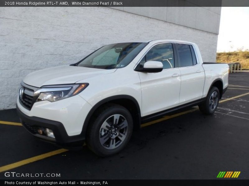 White Diamond Pearl / Black 2018 Honda Ridgeline RTL-T AWD