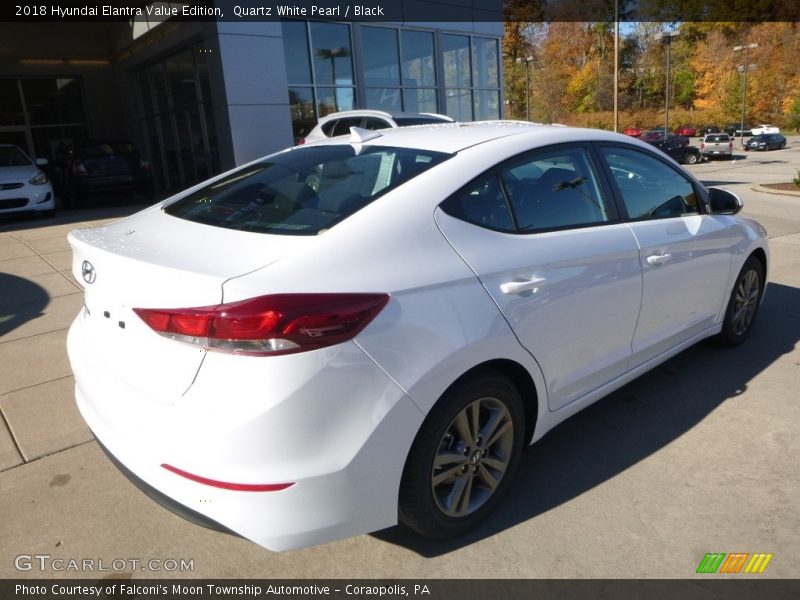 Quartz White Pearl / Black 2018 Hyundai Elantra Value Edition