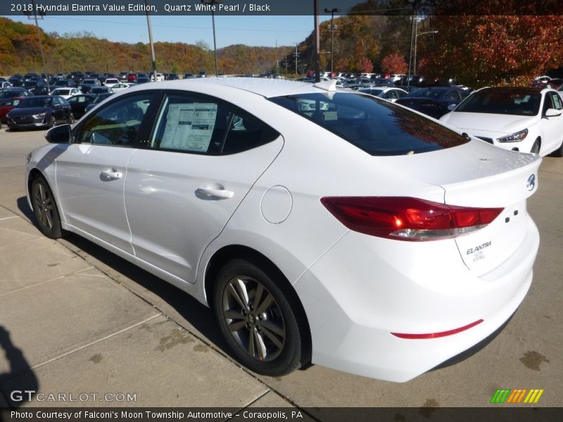 Quartz White Pearl / Black 2018 Hyundai Elantra Value Edition