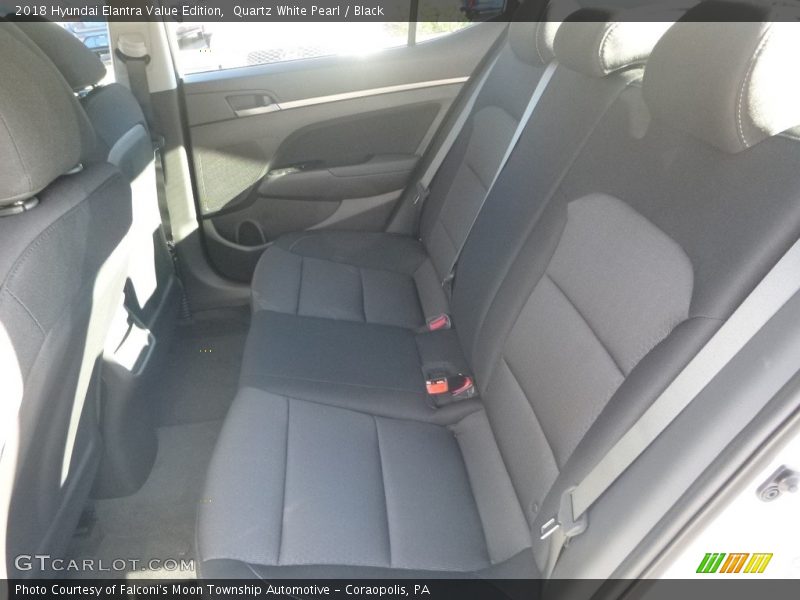 Quartz White Pearl / Black 2018 Hyundai Elantra Value Edition