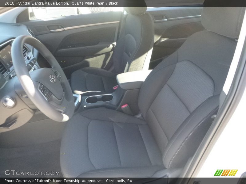 Quartz White Pearl / Black 2018 Hyundai Elantra Value Edition
