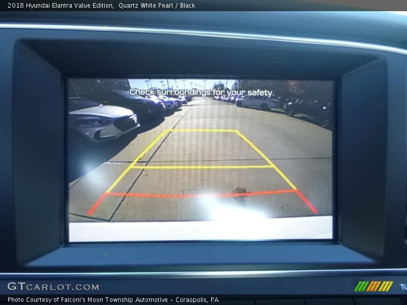 Quartz White Pearl / Black 2018 Hyundai Elantra Value Edition