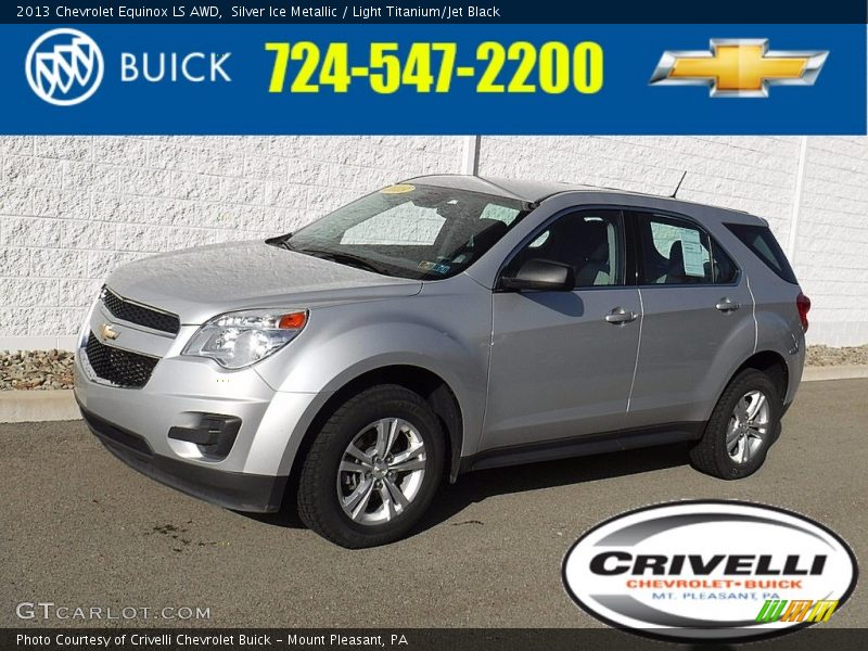 Silver Ice Metallic / Light Titanium/Jet Black 2013 Chevrolet Equinox LS AWD