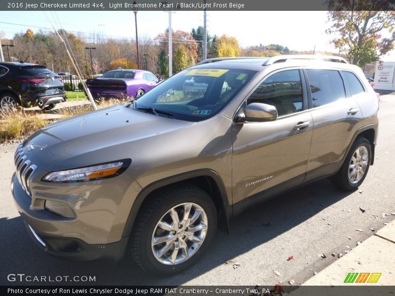 Light Brownstone Pearl / Black/Light Frost Beige 2016 Jeep Cherokee Limited 4x4