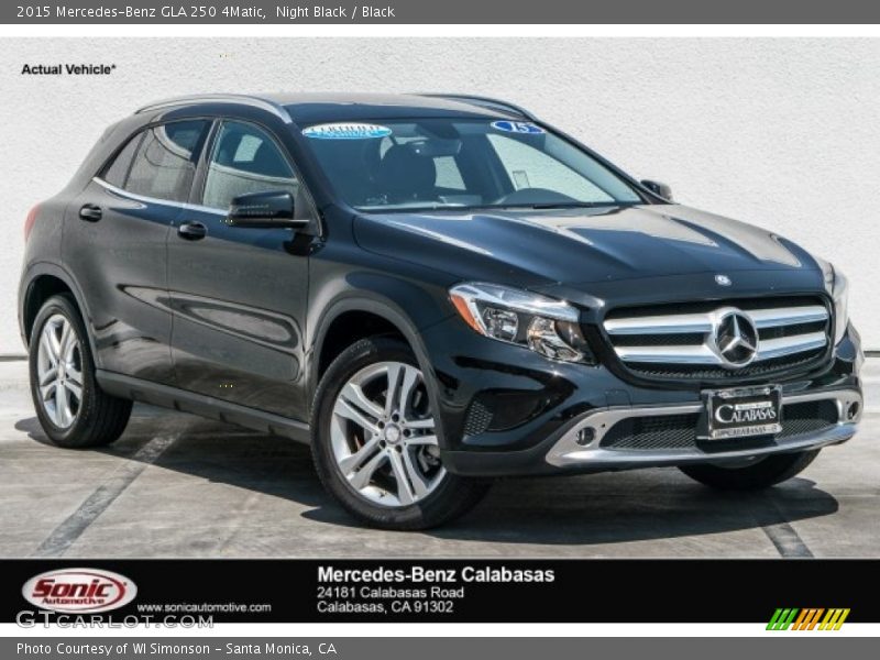 Night Black / Black 2015 Mercedes-Benz GLA 250 4Matic