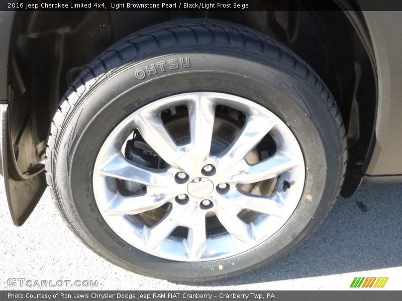 Light Brownstone Pearl / Black/Light Frost Beige 2016 Jeep Cherokee Limited 4x4