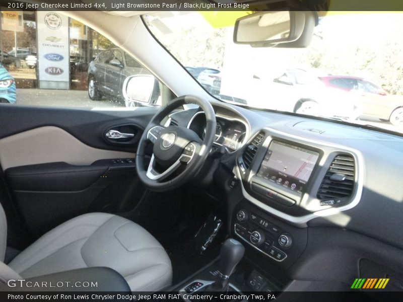 Light Brownstone Pearl / Black/Light Frost Beige 2016 Jeep Cherokee Limited 4x4
