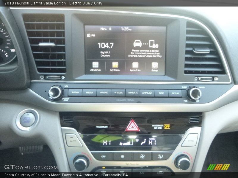 Electric Blue / Gray 2018 Hyundai Elantra Value Edition
