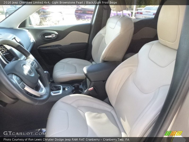 Light Brownstone Pearl / Black/Light Frost Beige 2016 Jeep Cherokee Limited 4x4