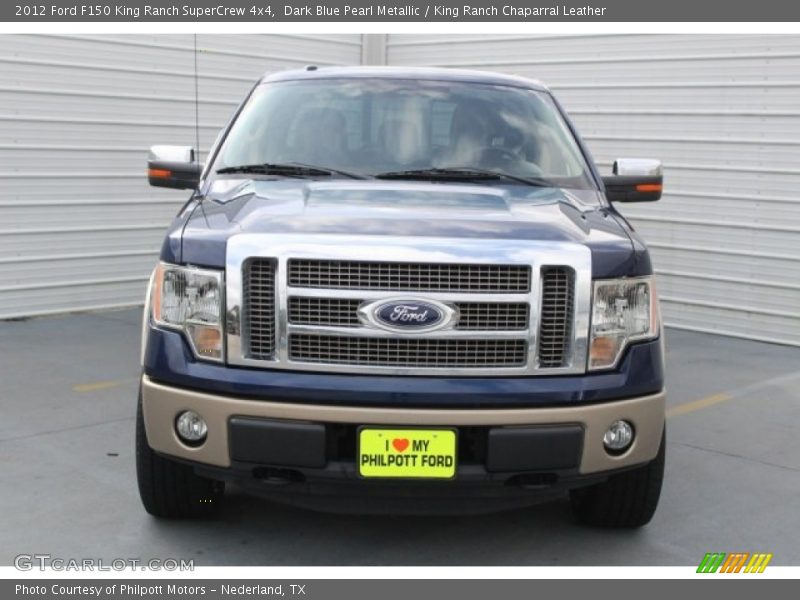 Dark Blue Pearl Metallic / King Ranch Chaparral Leather 2012 Ford F150 King Ranch SuperCrew 4x4