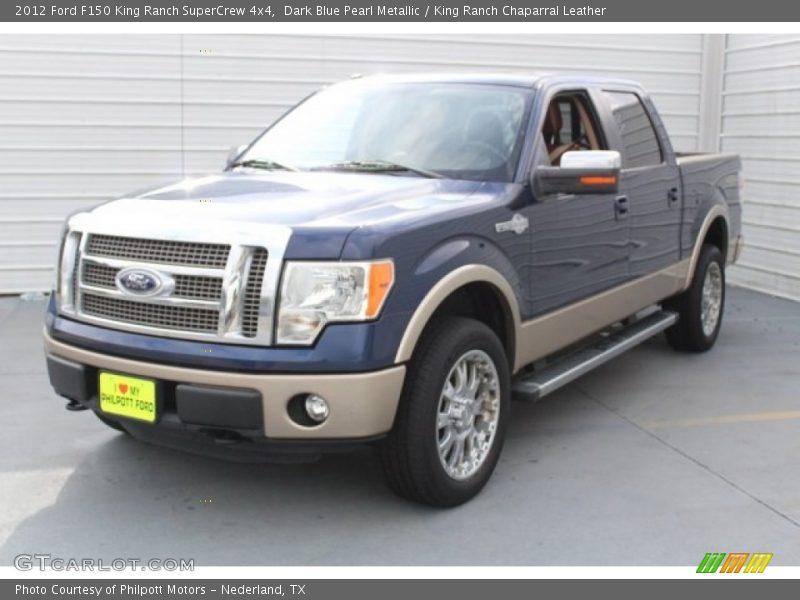 Dark Blue Pearl Metallic / King Ranch Chaparral Leather 2012 Ford F150 King Ranch SuperCrew 4x4