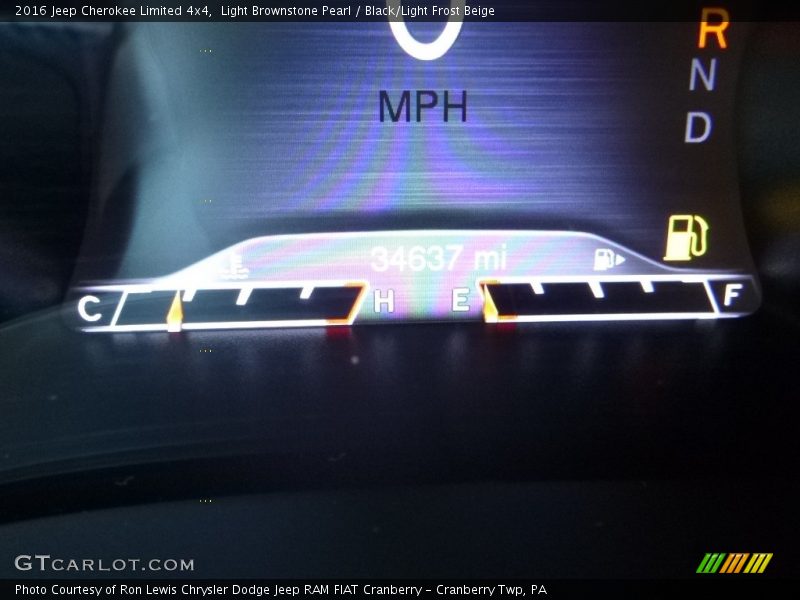 Light Brownstone Pearl / Black/Light Frost Beige 2016 Jeep Cherokee Limited 4x4