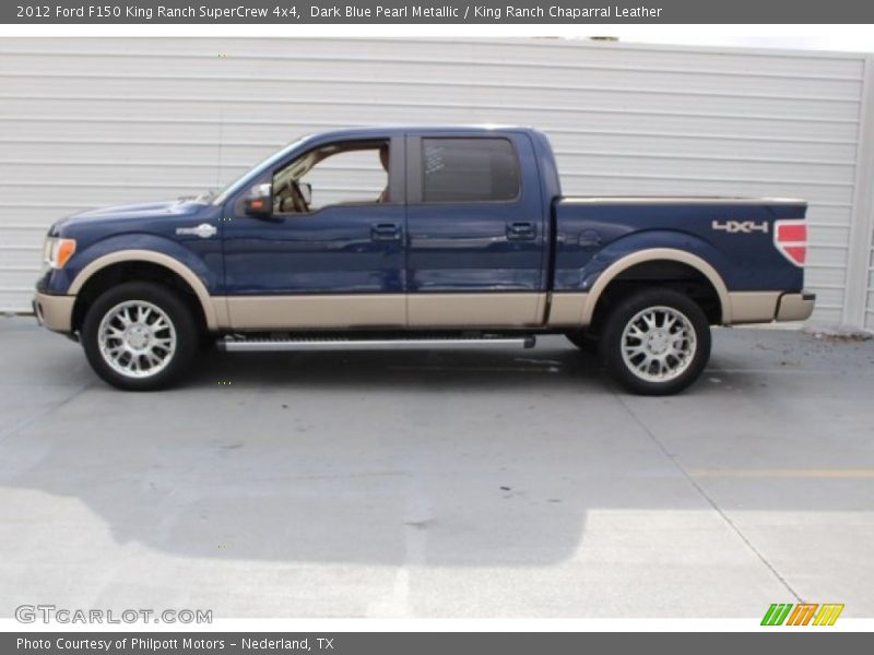 Dark Blue Pearl Metallic / King Ranch Chaparral Leather 2012 Ford F150 King Ranch SuperCrew 4x4