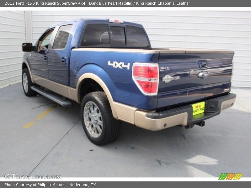 Dark Blue Pearl Metallic / King Ranch Chaparral Leather 2012 Ford F150 King Ranch SuperCrew 4x4