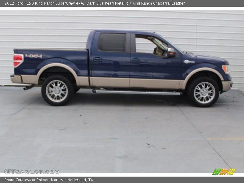Dark Blue Pearl Metallic / King Ranch Chaparral Leather 2012 Ford F150 King Ranch SuperCrew 4x4
