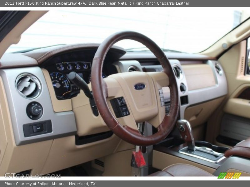 Dark Blue Pearl Metallic / King Ranch Chaparral Leather 2012 Ford F150 King Ranch SuperCrew 4x4