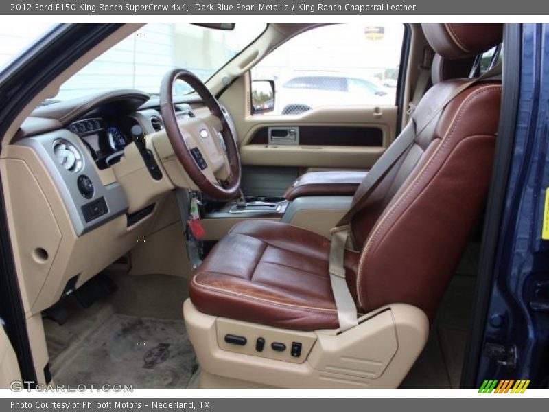 Dark Blue Pearl Metallic / King Ranch Chaparral Leather 2012 Ford F150 King Ranch SuperCrew 4x4