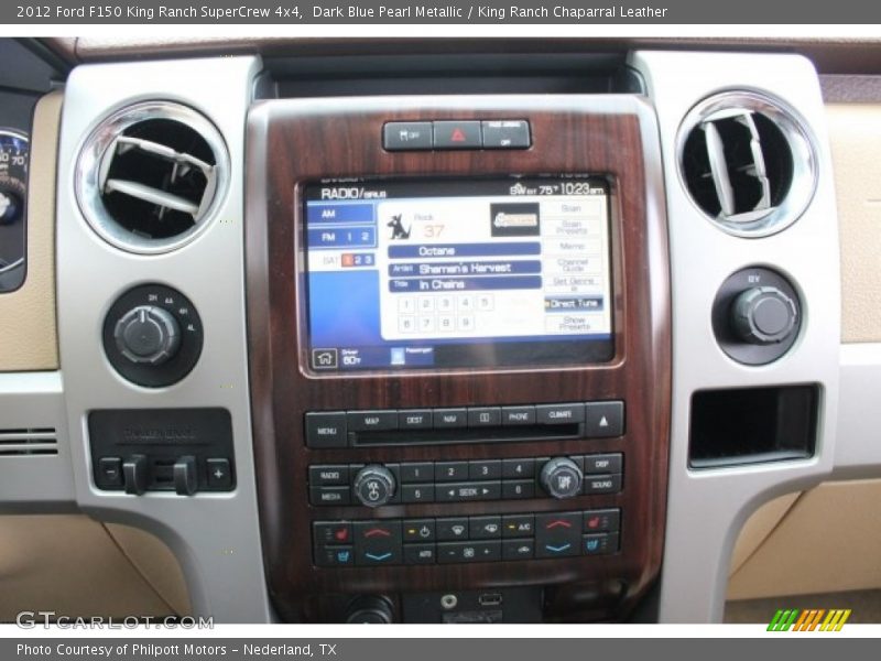 Dark Blue Pearl Metallic / King Ranch Chaparral Leather 2012 Ford F150 King Ranch SuperCrew 4x4