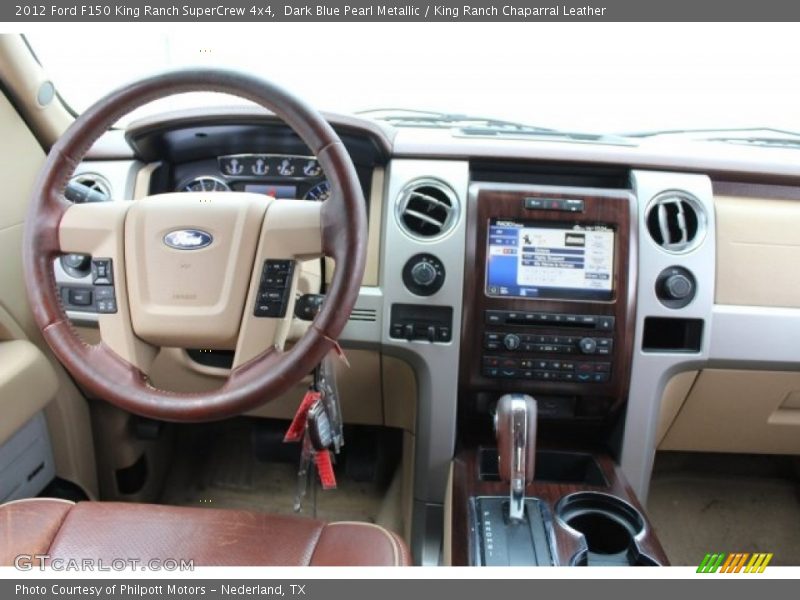 Dark Blue Pearl Metallic / King Ranch Chaparral Leather 2012 Ford F150 King Ranch SuperCrew 4x4