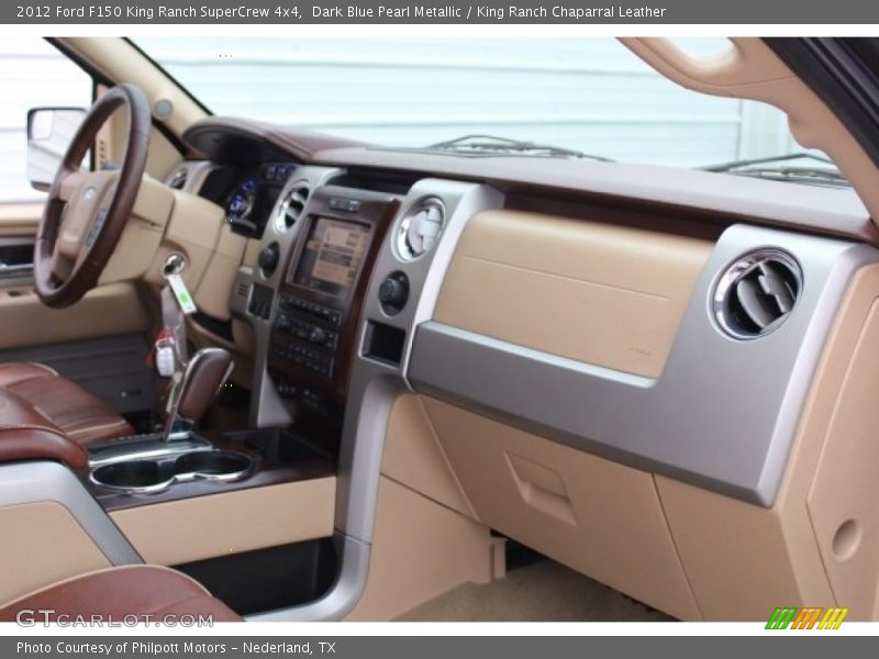 Dark Blue Pearl Metallic / King Ranch Chaparral Leather 2012 Ford F150 King Ranch SuperCrew 4x4