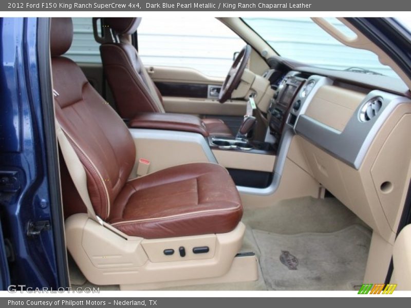 Dark Blue Pearl Metallic / King Ranch Chaparral Leather 2012 Ford F150 King Ranch SuperCrew 4x4