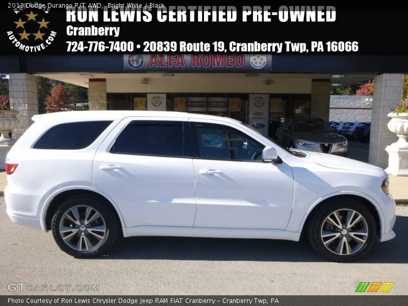 Bright White / Black 2013 Dodge Durango R/T AWD