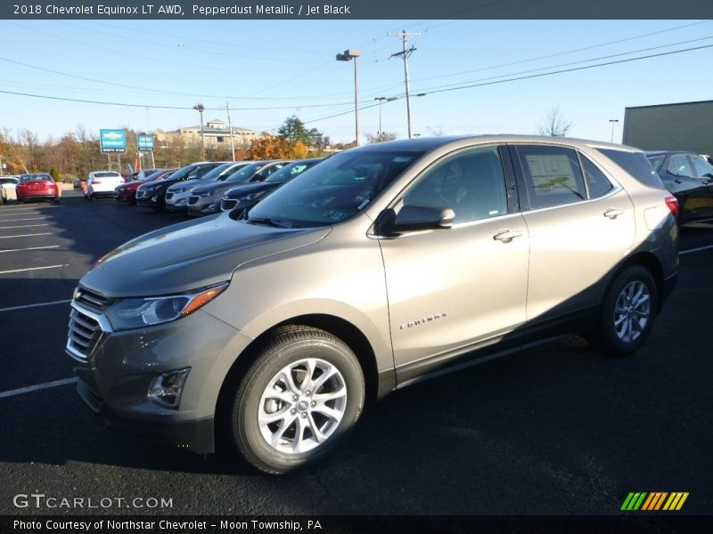 Pepperdust Metallic / Jet Black 2018 Chevrolet Equinox LT AWD
